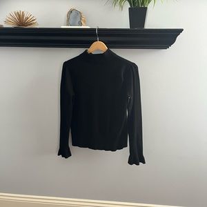 Joseph A Ruffle Cuff Sweater